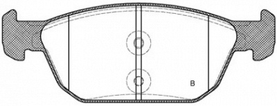 OPEN PARTS bpa155202 -  Комплект тормозных колодок, дисковый тормоз